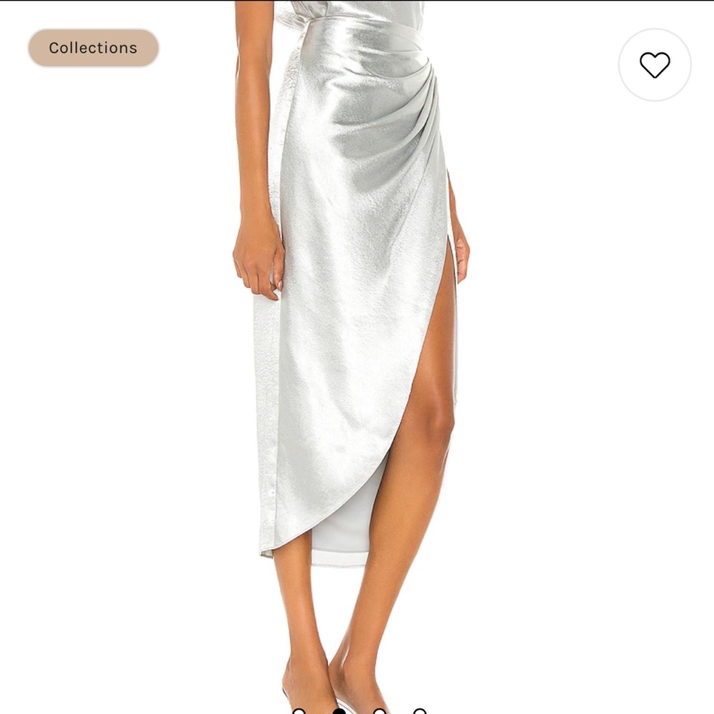 AIIFOS Orla Skirt in Silver - Picture 2 of 9